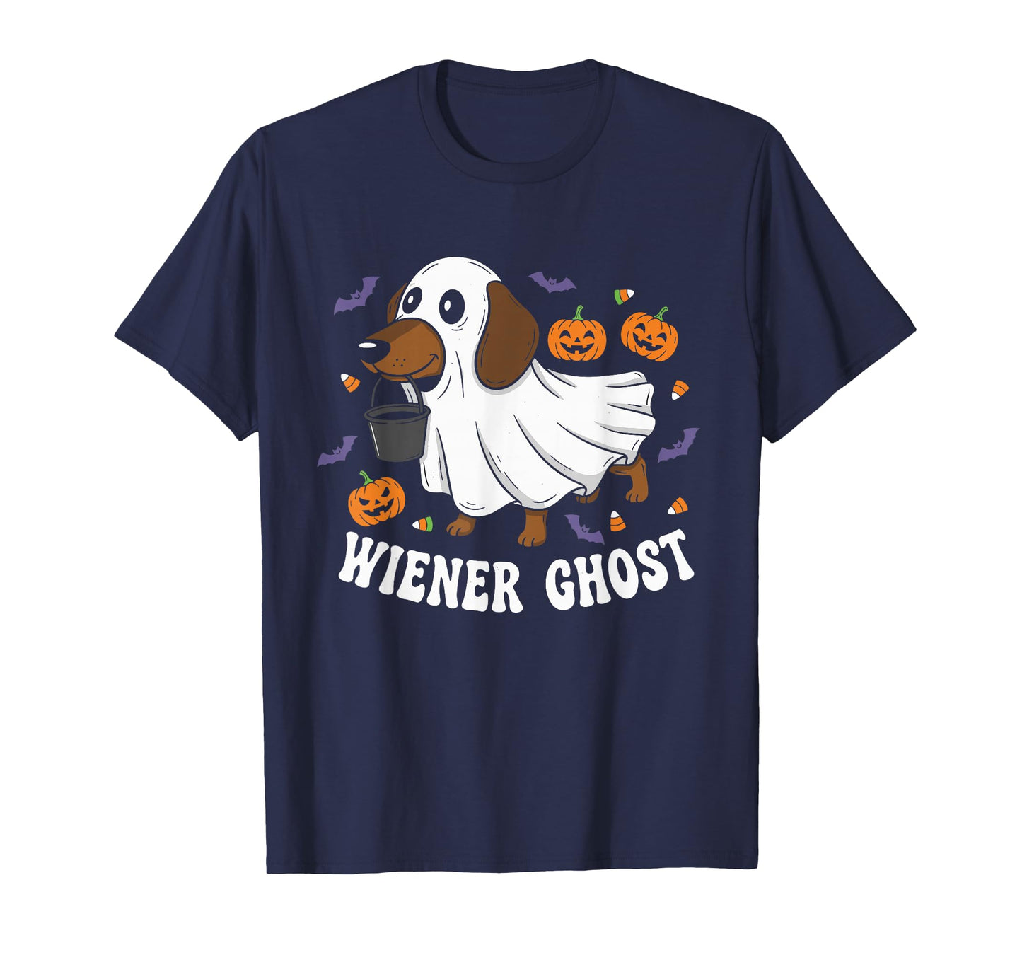 Wiener Ghost Funny Dachshund Halloween Dog T-Shirt