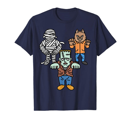 Mens Horror Movie Monster Mummy Vintage Halloween Frankenstein T-Shirt