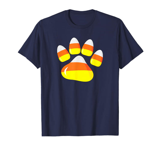 Halloween Costume Candy Corn Paw Dog Funny Pet For Dog Owner T-Shirt for Men Women Kids