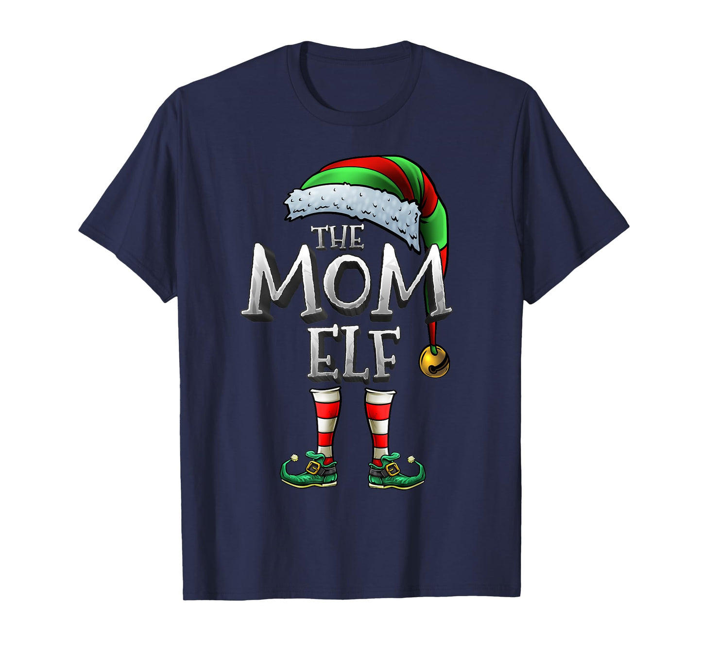 The Mom Elf Shirt Matching Family Funny Christmas Elf Mommy T-Shirt