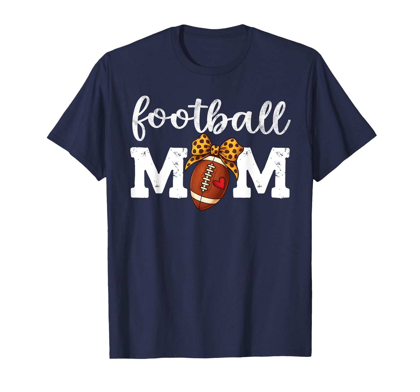 Louder & Prouder Vintage Proud Game Mama of Football Mom Bow T-Shirt