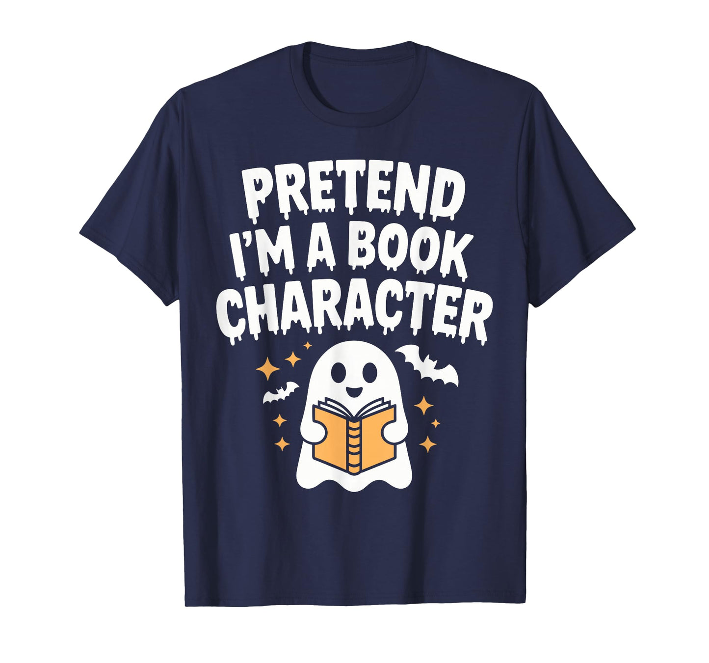 Pretend I'm A Book Character Costumes Kids Halloween Ghost T-Shirt