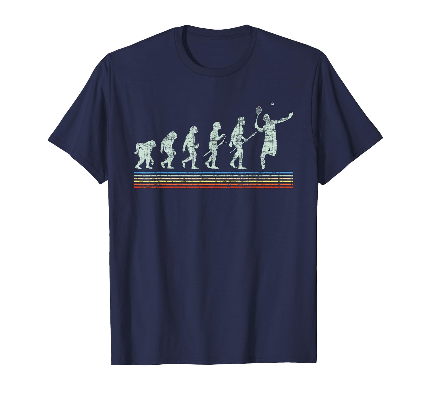 Retro Tennis Player Evolution - Racket Game Sports Lover T-Shirt