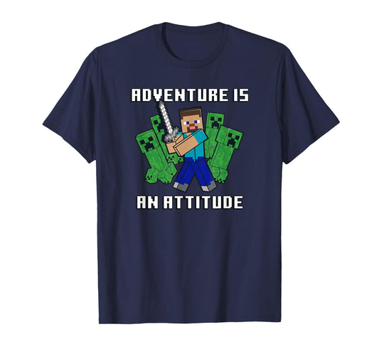 Minecraft Steve Fights Creepers Adventure T-Shirt