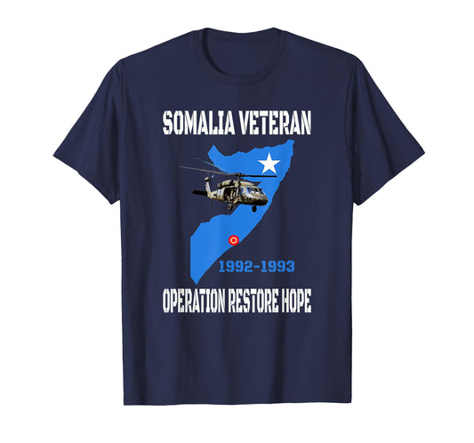 Mogadishu Somalia Veteran Operation Restore Hope War Veteran T-Shirt
