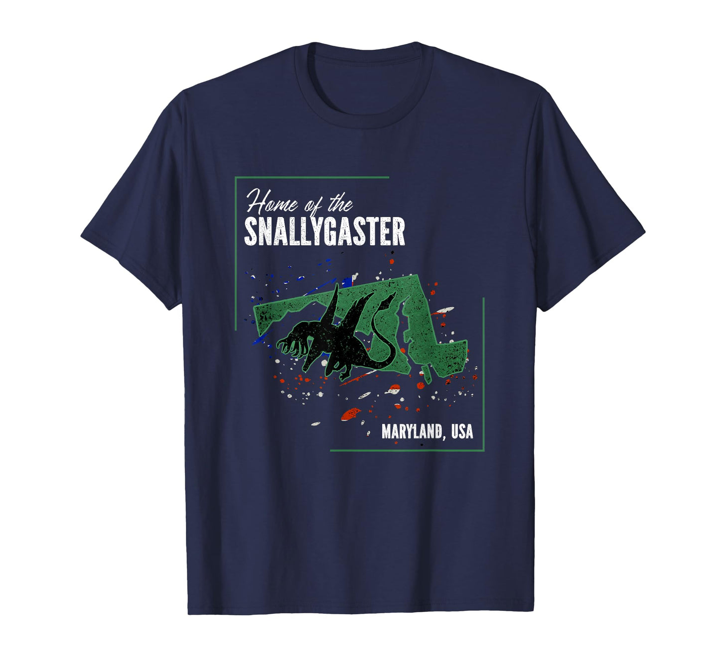 Cryptids in Maryland - The SnallyGaster T-Shirt - Unisex Adult - Black - Small - Short Sleeve - Classic Fit - Cotton - Cryptozoology Enthusiasts, Folklore Lovers, Monster Fans