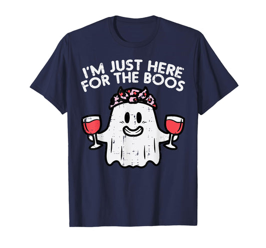 I'm Just Here For The Boos Funny Halloween Costume For Women T-Shirt
