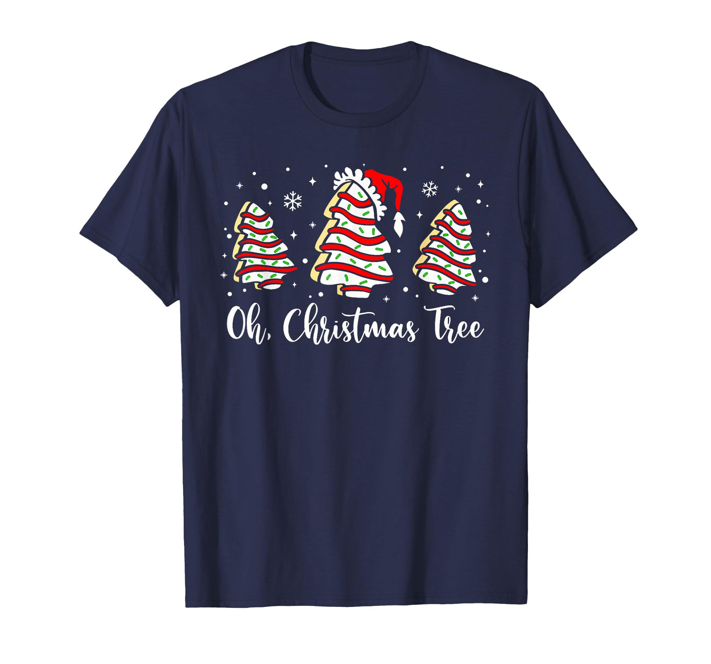 Groovy Oh Christmas Tree Cakes Debbie Becky Jen Cake Lovers T-Shirt