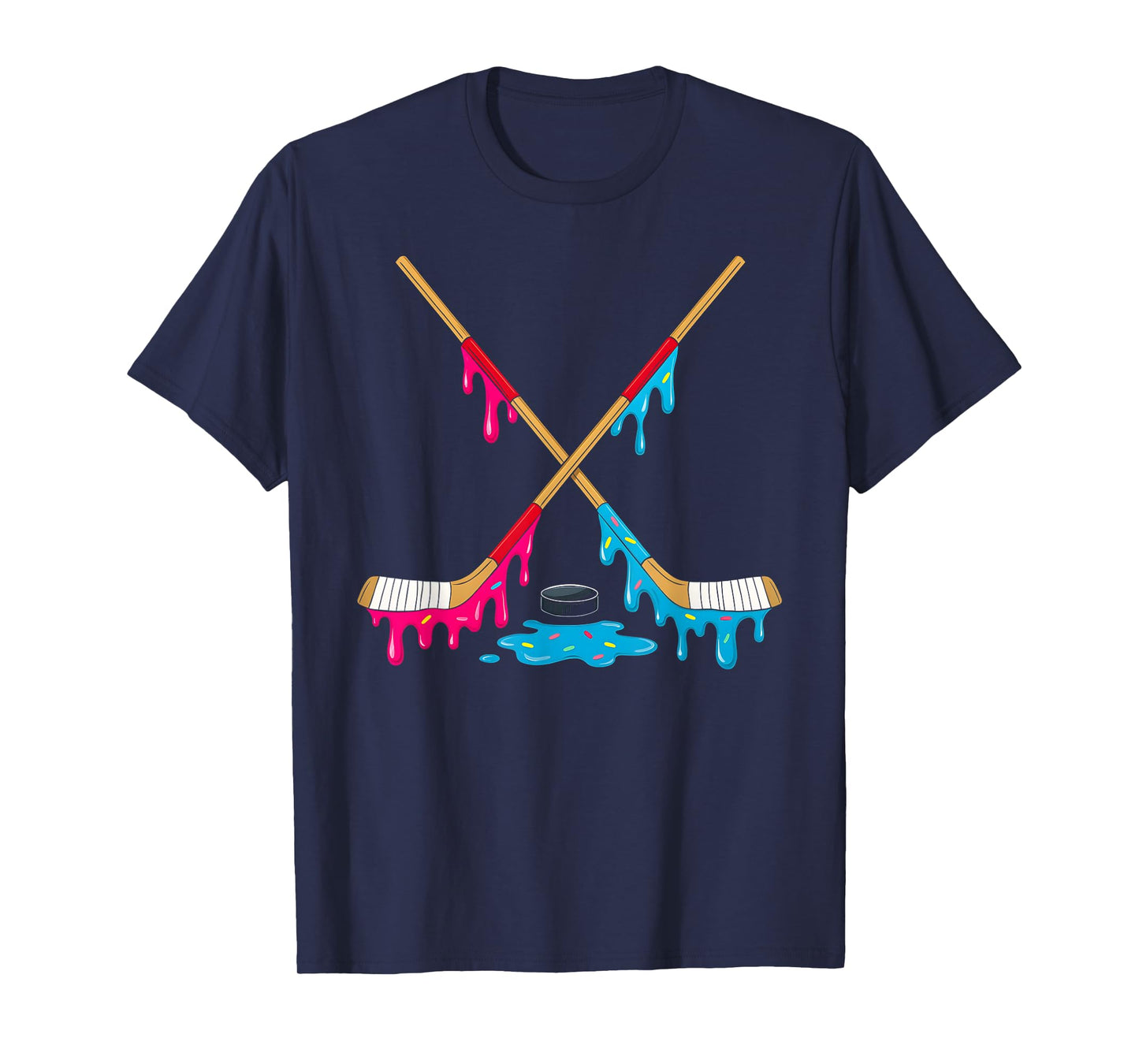 Hockey Ice Cream Drip Boys Ice Hockey Youth Players T-Shirt
