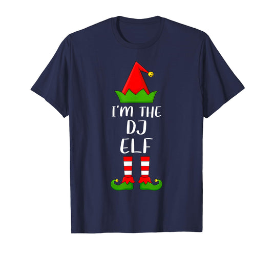 Funny Matching Family I'm The DJ Elf Christmas T-Shirt