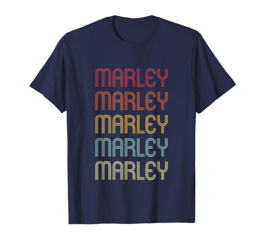 Marley Retro Wordmark Pattern Vintage Personalized 70s T-Shirt