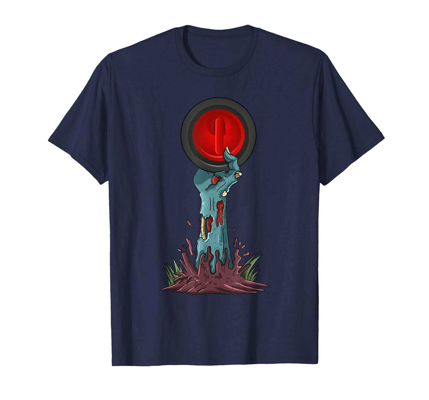 Zombie Hands Curling Funny Halloween Horror Scary Costume T-Shirt