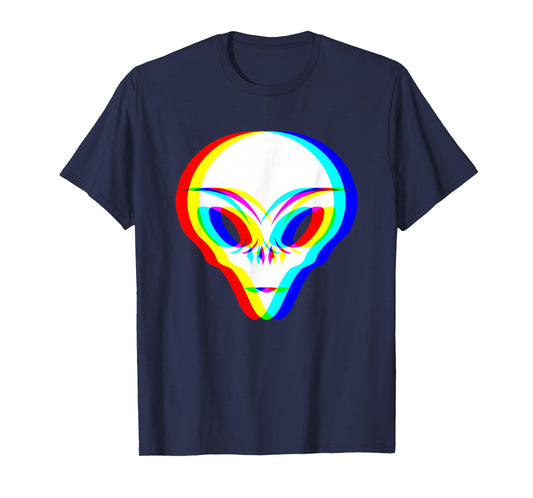 Alien Trippy Vaporwave House Music Festival Edm Techno Rave T-Shirt
