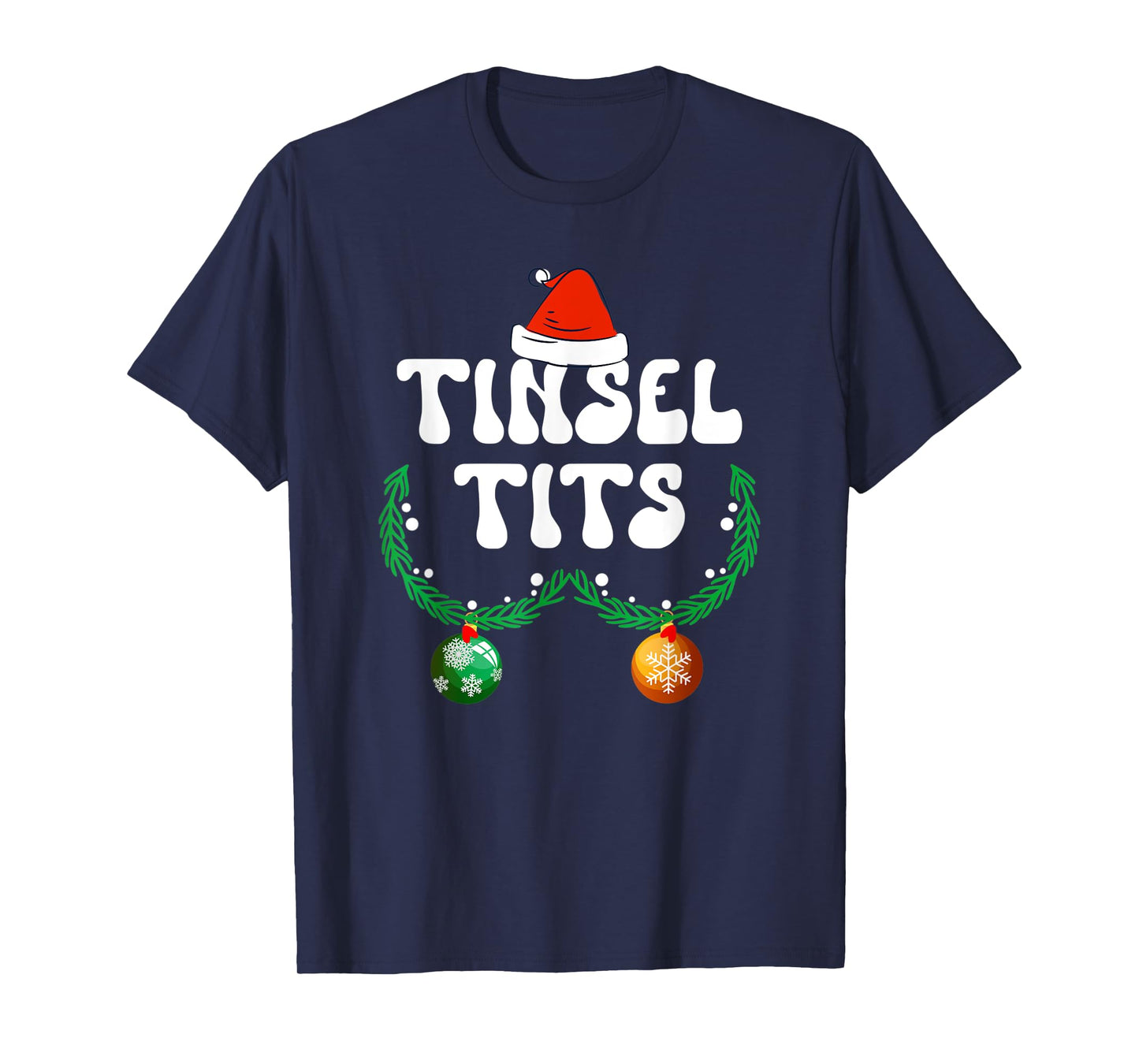 Jingle Balls Tinsel Tits Couple Chestnuts Christmas Pajamas T-Shirt