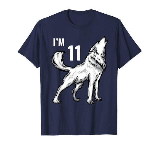 11th Birthday 11 Years Wolf Cub Howling Wolf Pack Wildlife T-Shirt