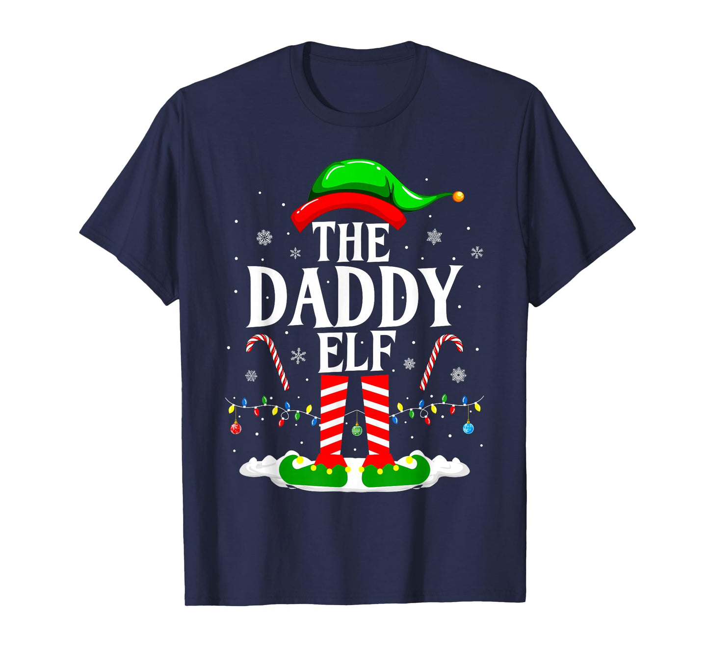 The Daddy Elf Funny Xmas Elf Matching Family Christmas T-Shirt