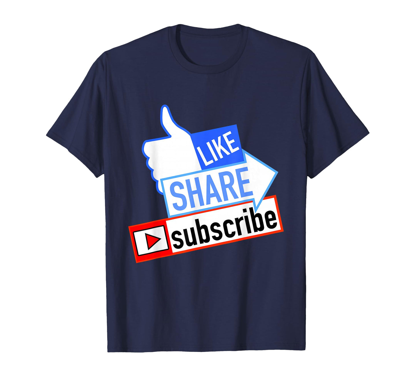 Social Media Like Share Subscribe T-Shirt
