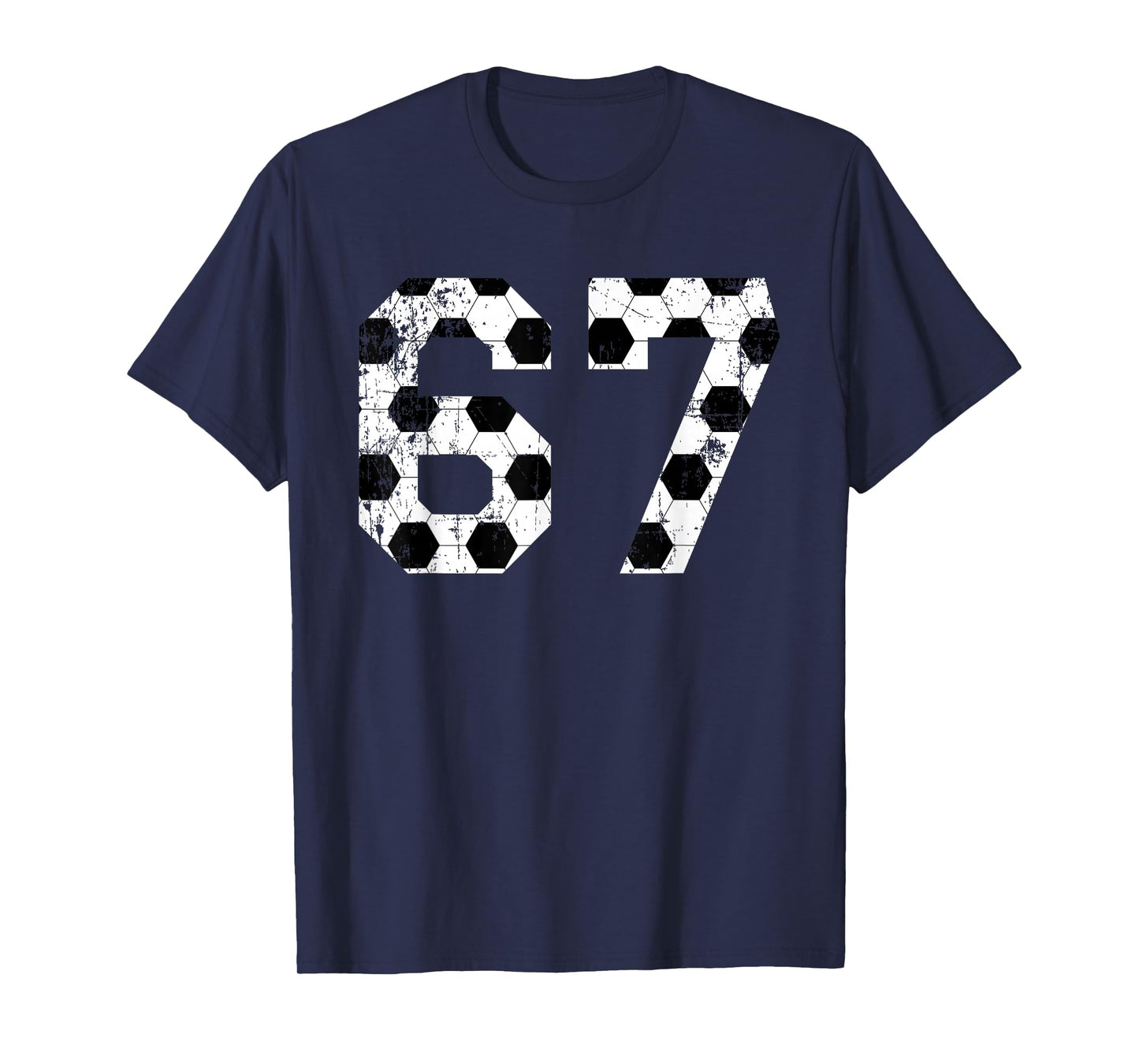 Vintage Soccer 67 Jersey Number T-Shirt