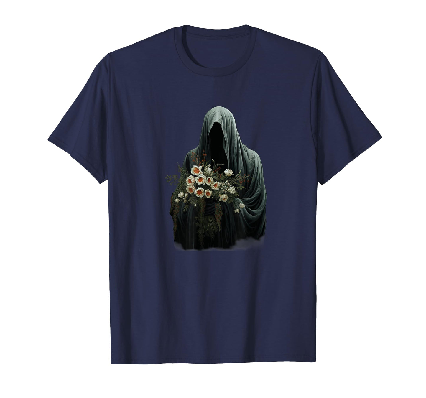 Halloween Costume Vintage Floral Ghost Pumpkin Funny Graphic T-Shirt