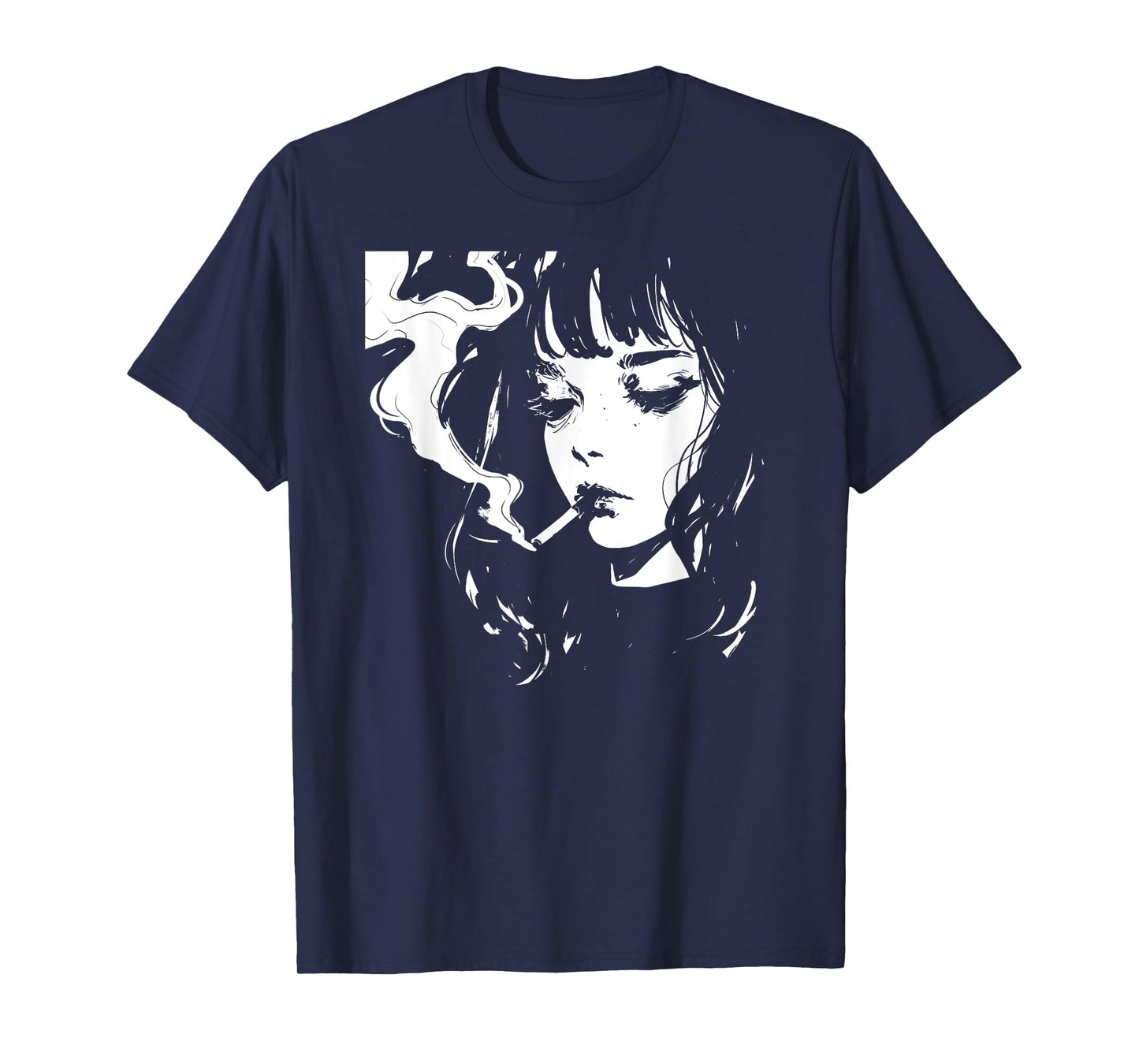 Soft Grunge Kawaii Anime Girl Smoking Waifu Otaku Japanese T-Shirt