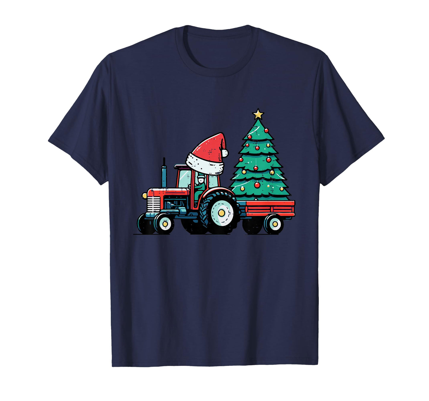 Kids Christmas Tractor Xmas Tree Farm Truck Toddler Boys Kids T-Shirt