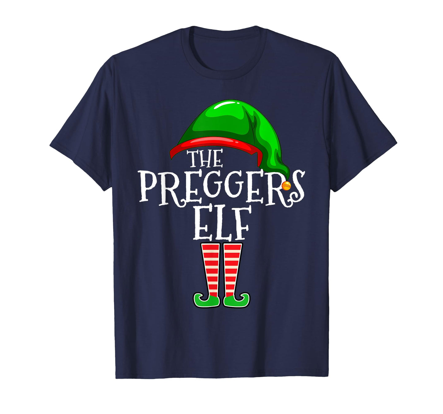 Preggers Elf Group Matching Family Christmas Gift Pregnant T-Shirt