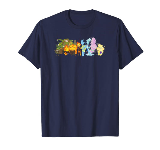 Disney Pixar Elemental All Four Elements Cast Group Shot T-Shirt