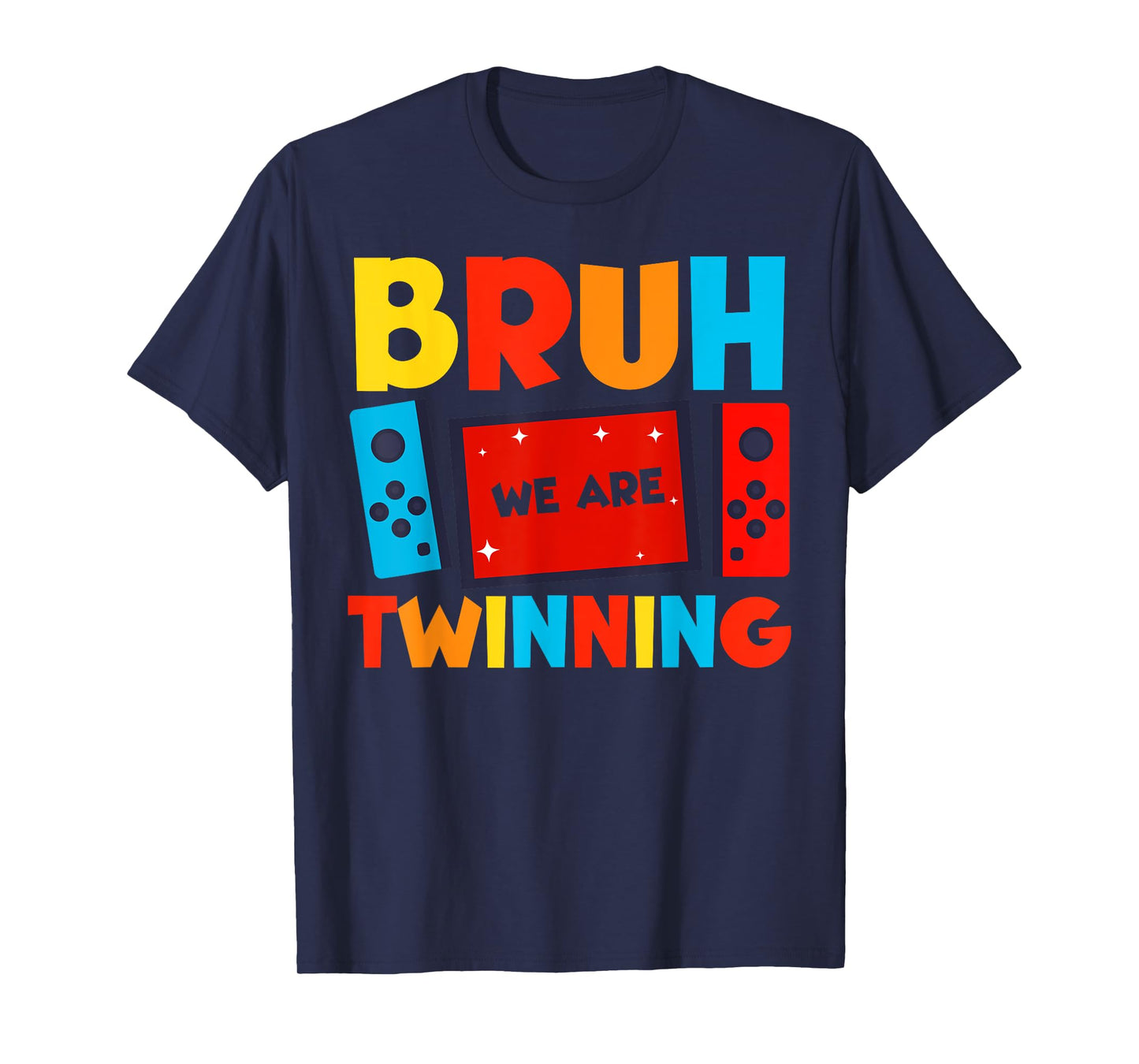 Bruh We Are Twinning Kids Boys Funny Twin Day Gamers T-Shirt