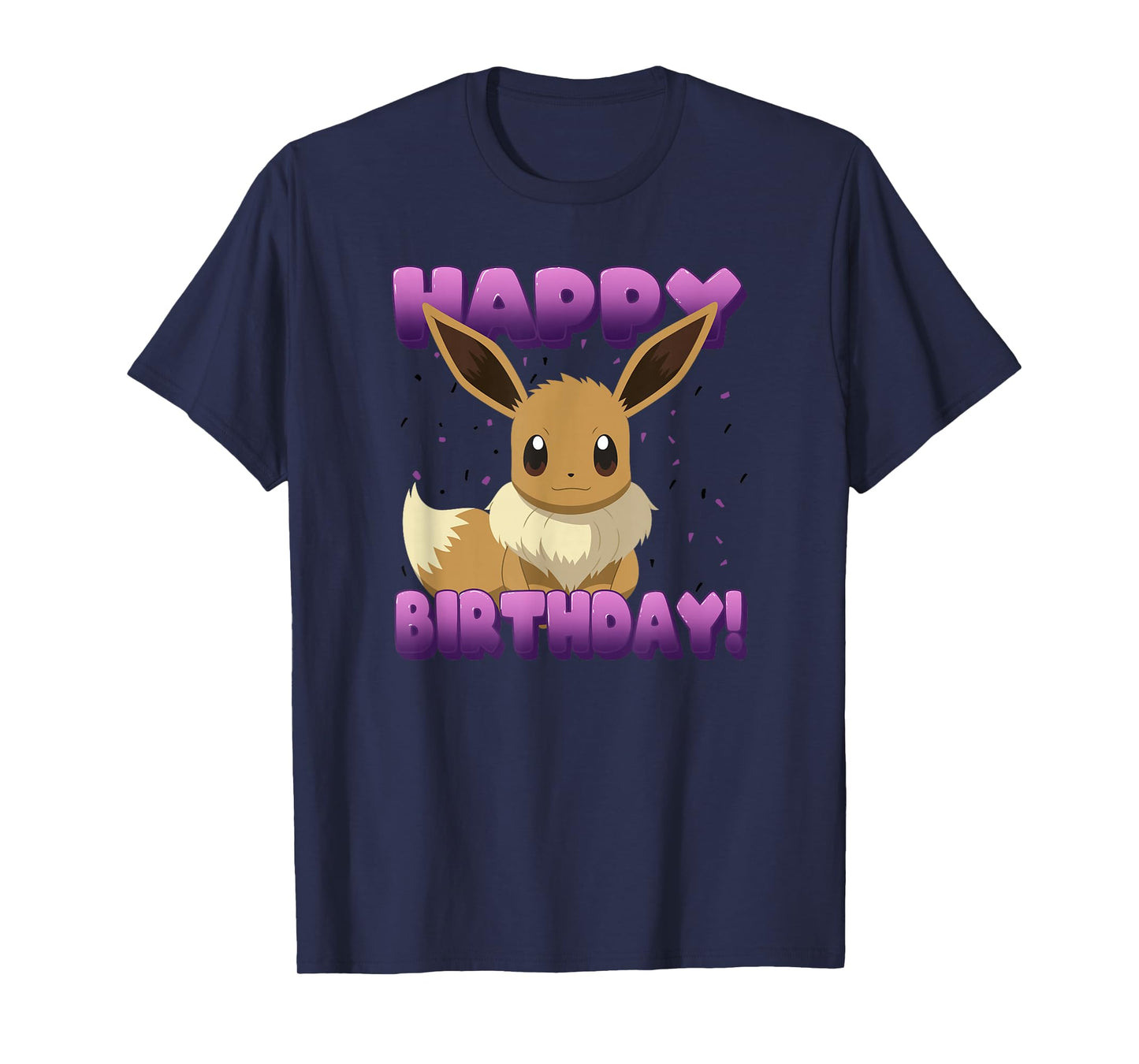 Pokémon Birthday Eevee Big Face Happy Birthday T-Shirt