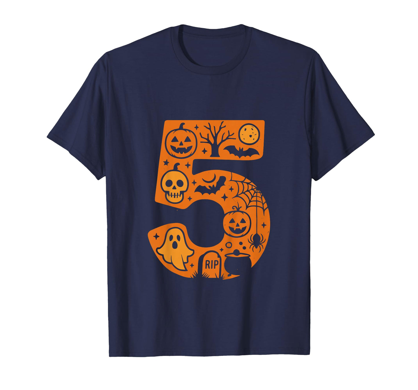5th Birthday Spooky Halloween 5 Year Old T-Shirt