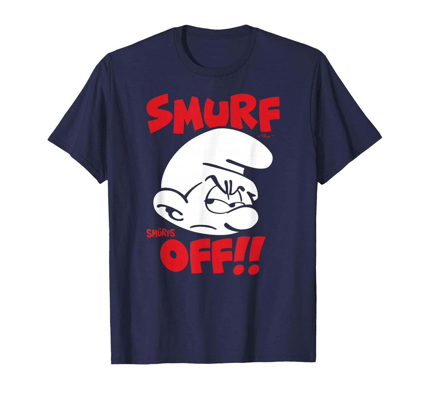 The Smurfs Smurf Off! Grouchy Smurf Retro Cartoon T-Shirt