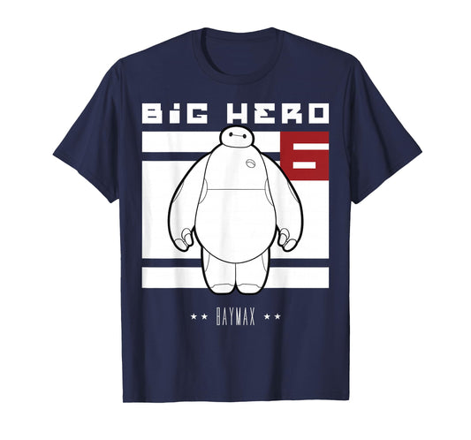 Disney Big Hero 6 Baymax All White Flag Poster T-Shirt