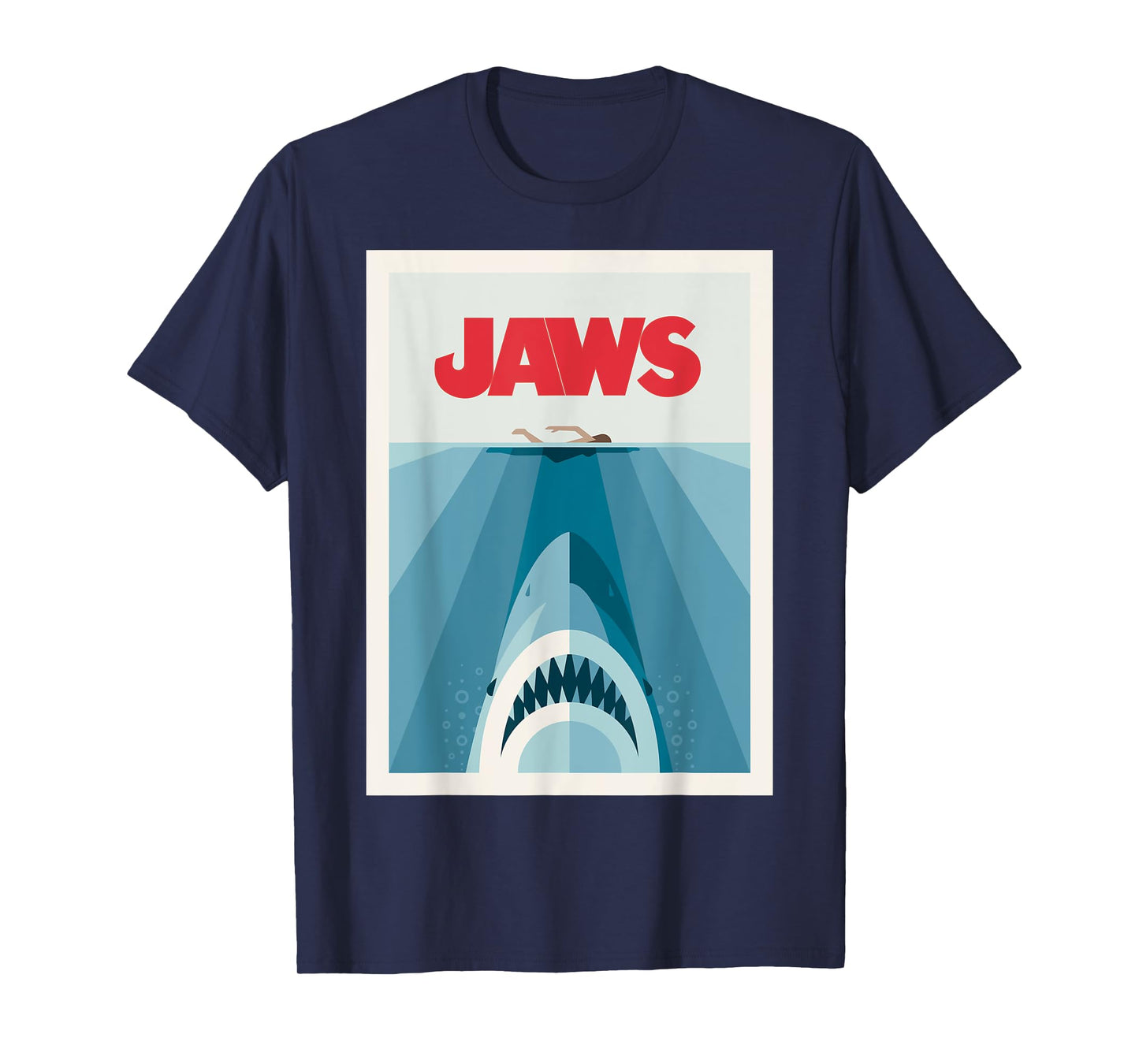 Jaws 50th Anniversary Poster Vector Front & Back T-Shirt