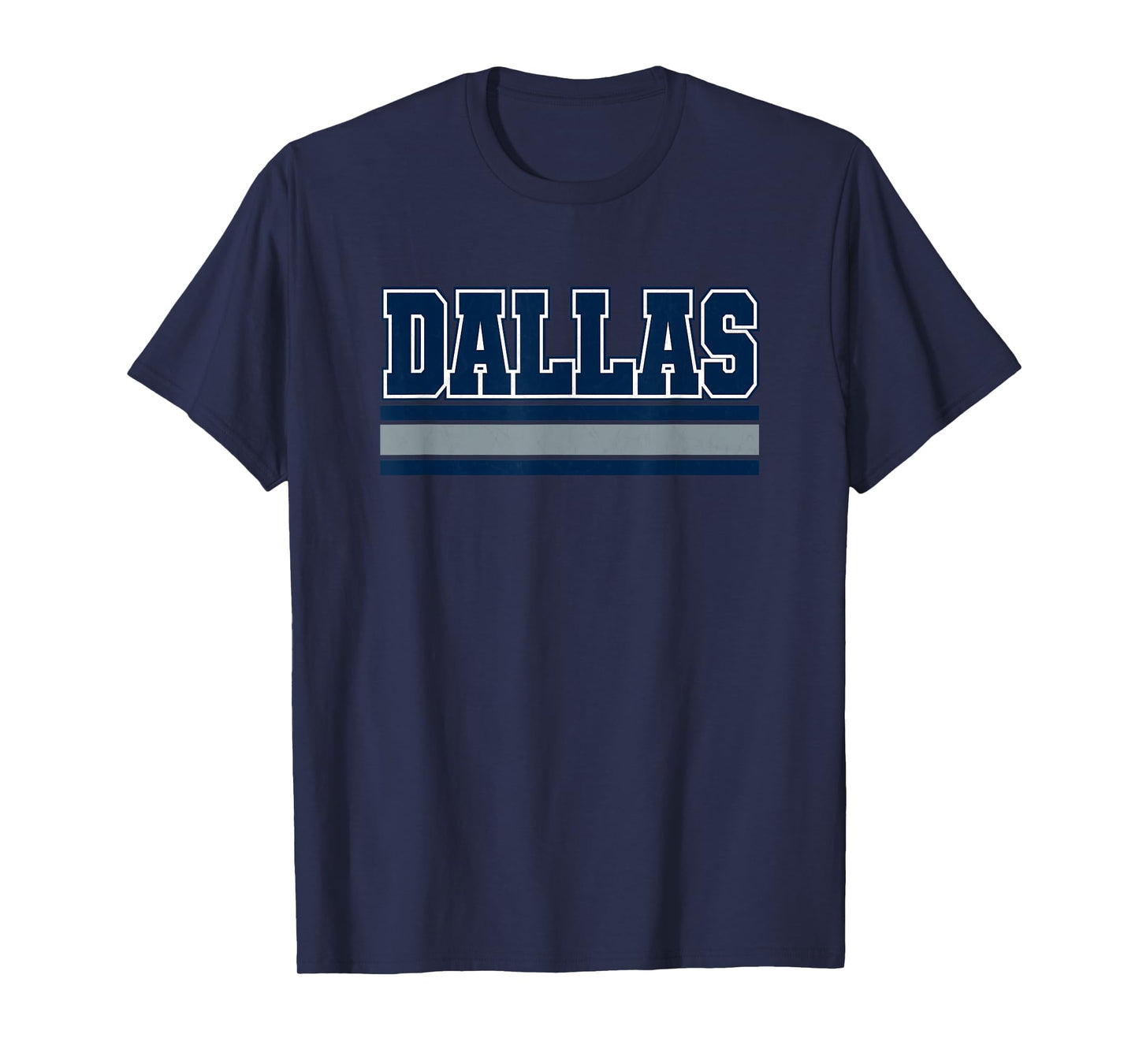 Dallas Blue & Light Grey Throwback Dallas TX Tailgate Party T-Shirt