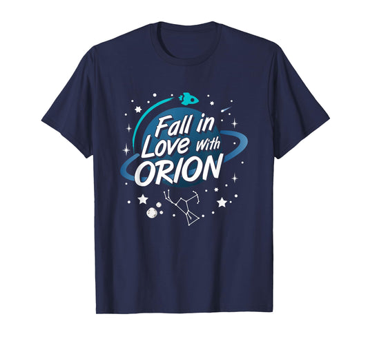 Fall in Love with Orion Constellation Astrology Novelty Gift T-Shirt