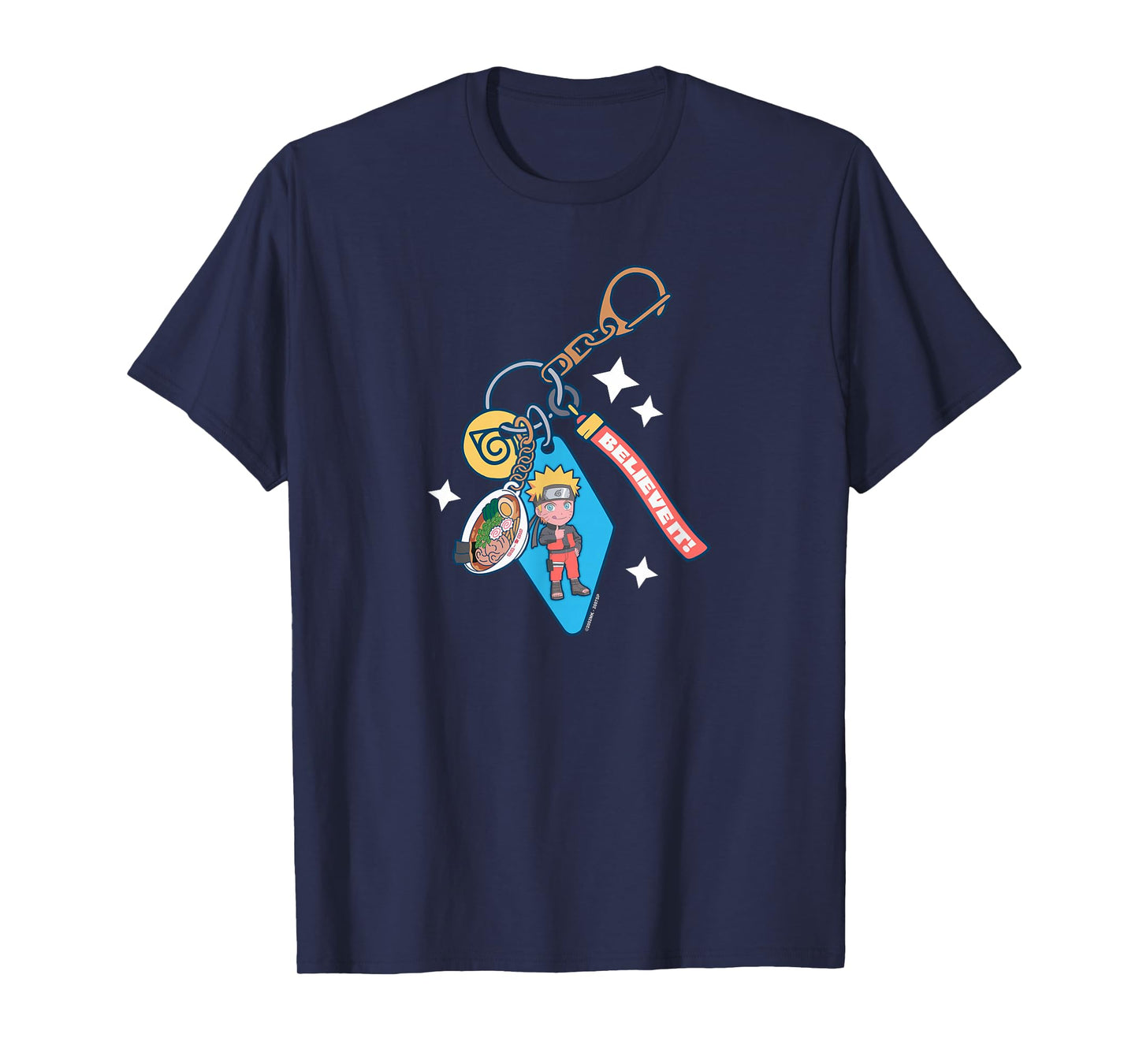 Naruto Shippuden Keychain Collage Chibi Naruto Anime T-Shirt