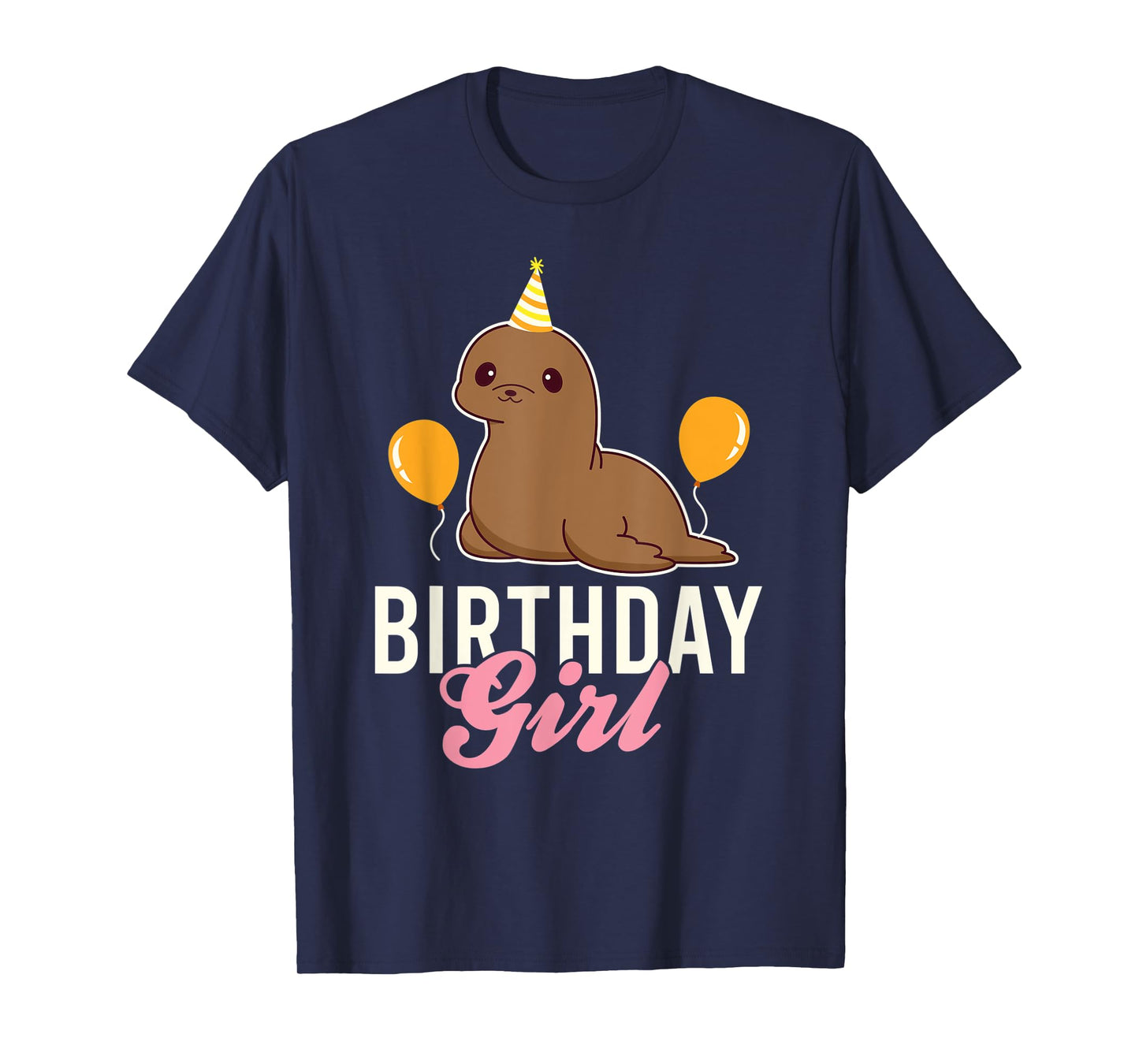 Cute Sea Lion Birthday Girl T-Shirt