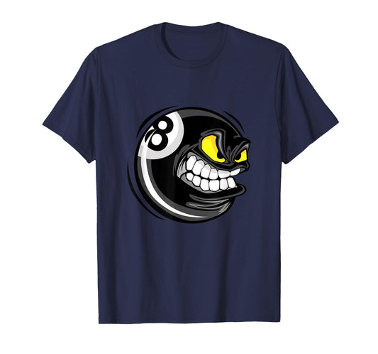 Enjoy Cool Pool Billiards Angry 8 Ball Graphic Designs T-Shirt