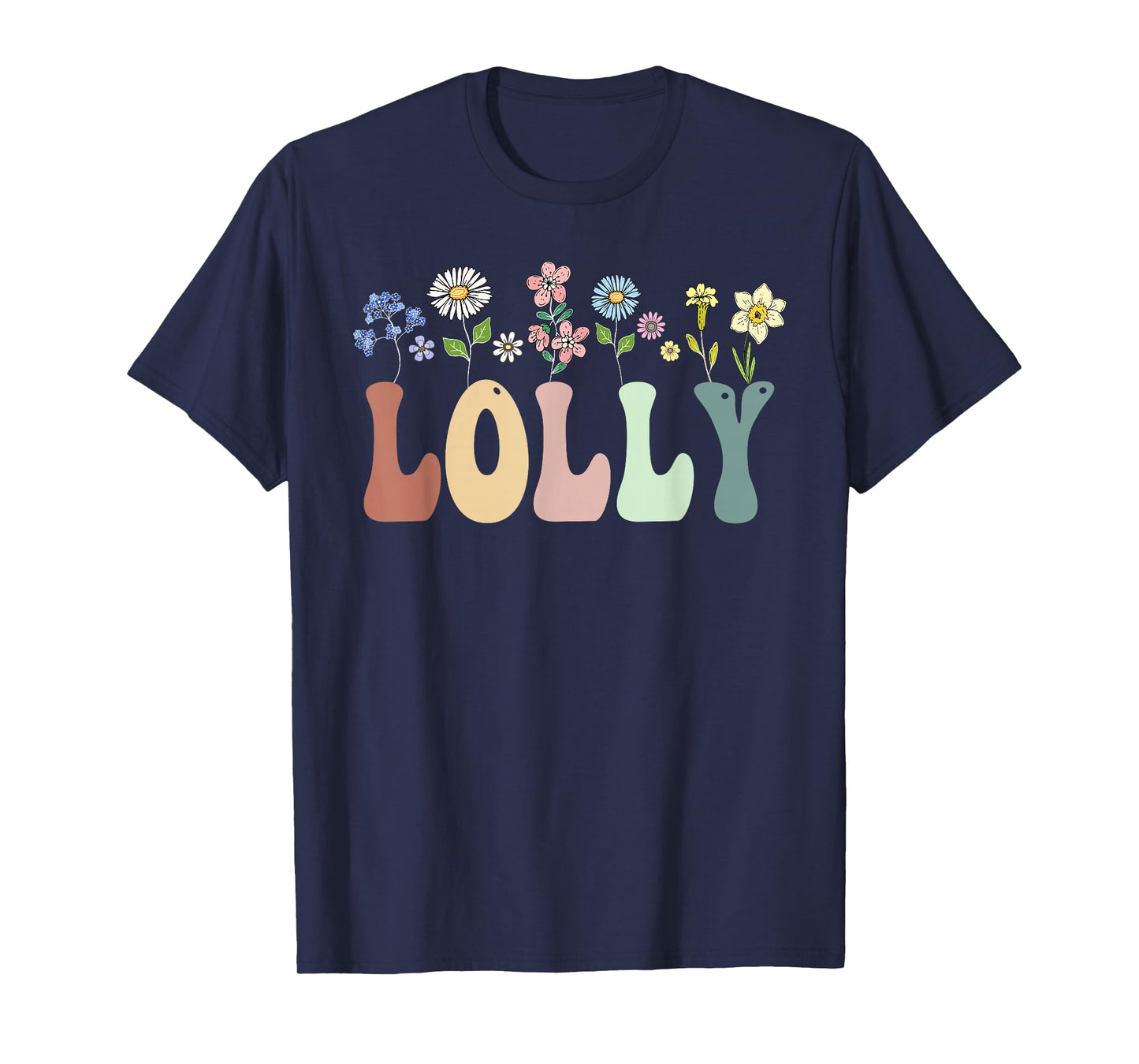 Lolly Gifts Women Wildflower Floral Design Lolly T-Shirt