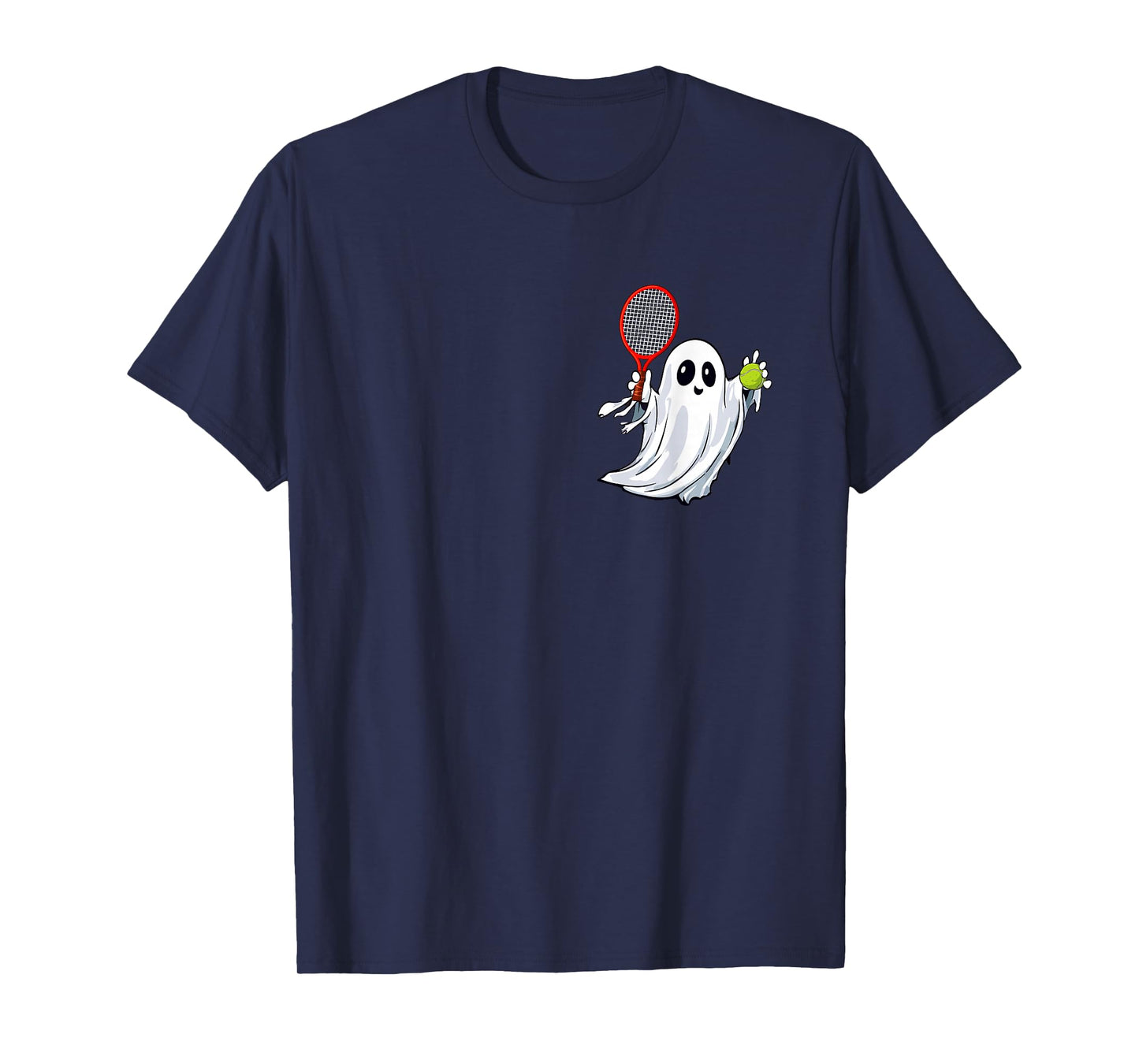 Boo Ghost Playing Tennis Halloween Costume Player Kids T-Shirt