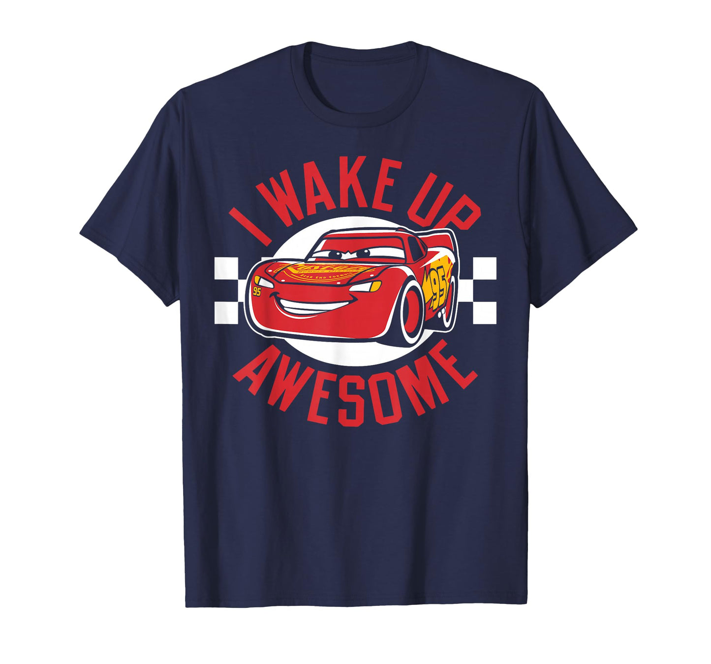 Disney Pixar Cars 3 Lightning McQueen I Wake Up Awesome T-Shirt