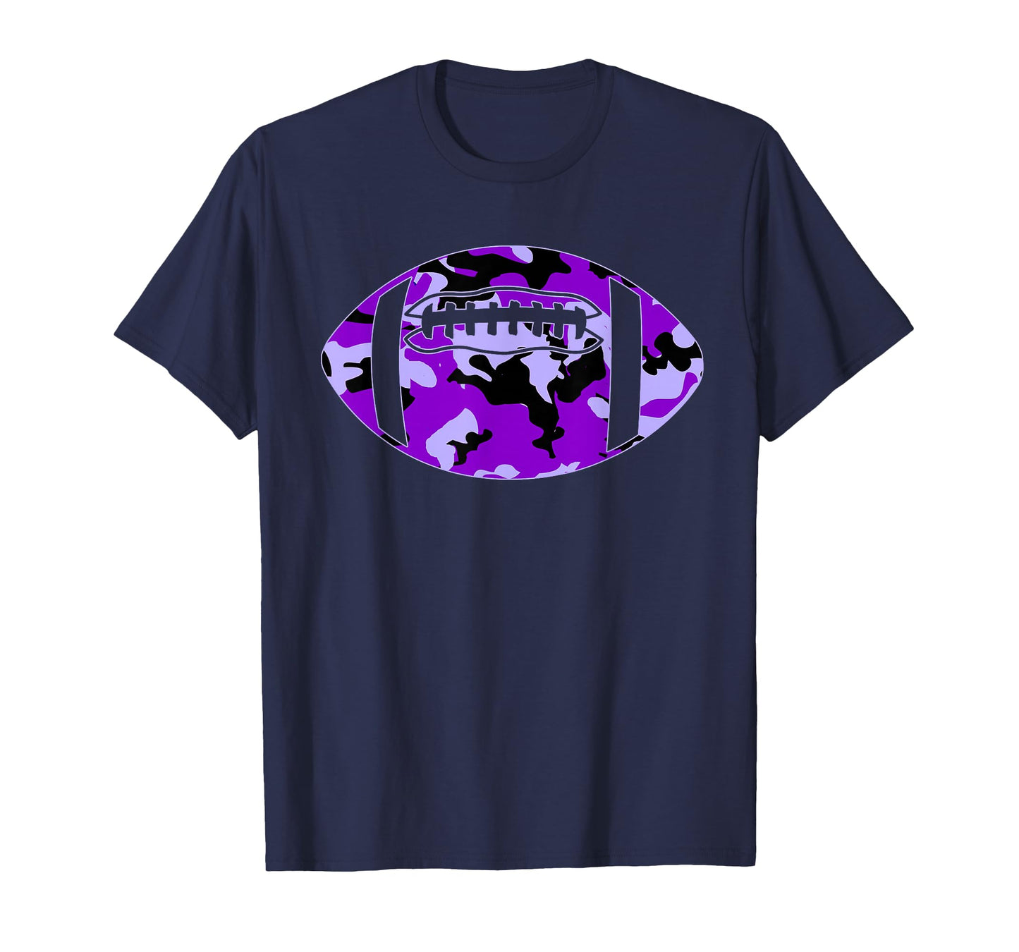 Camouflage Football Shirt - Purple Camo Football T-Shirt T-Shirt
