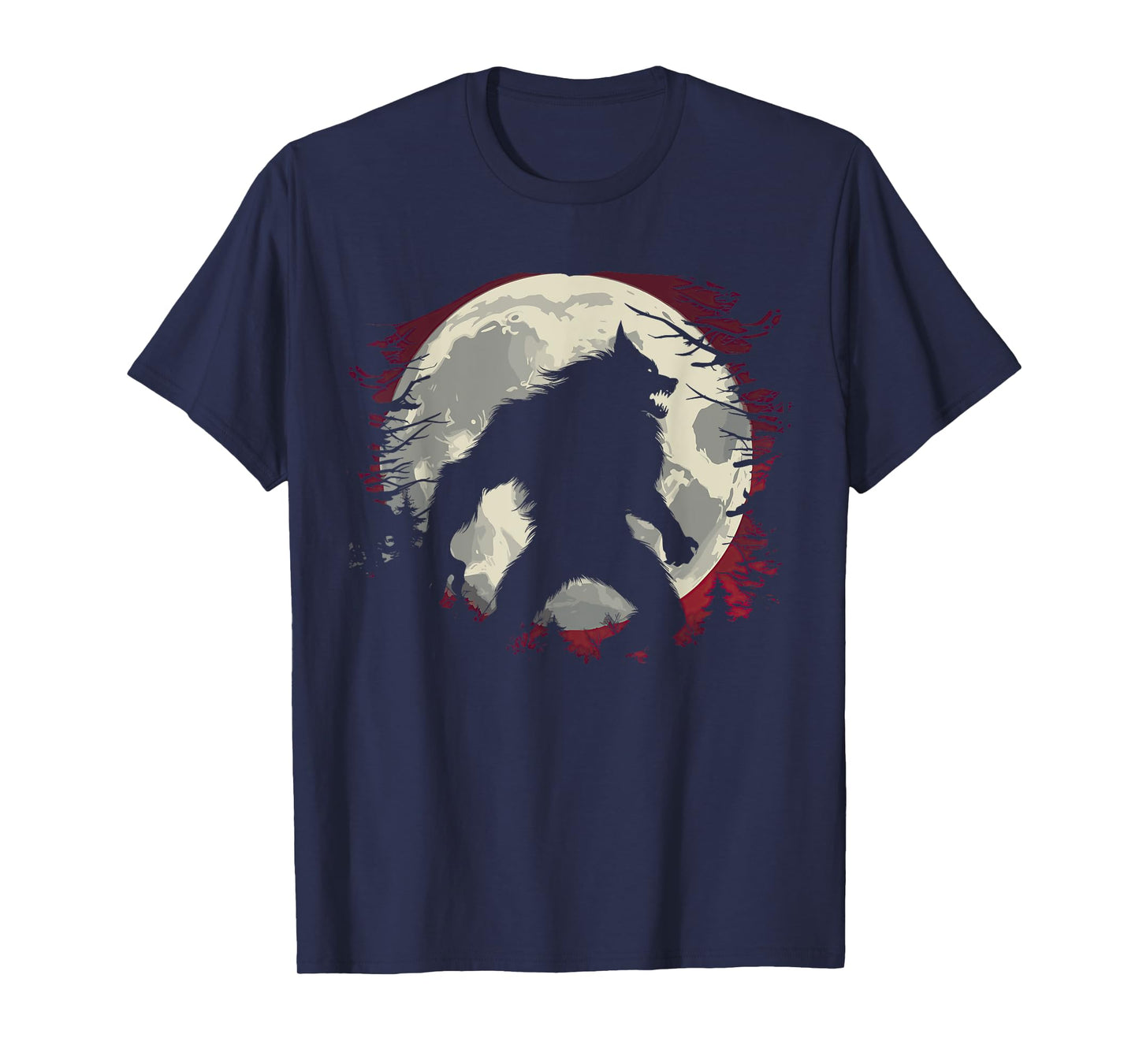 Werewolf Full Moon Creepy Monster Folklore T-Shirt