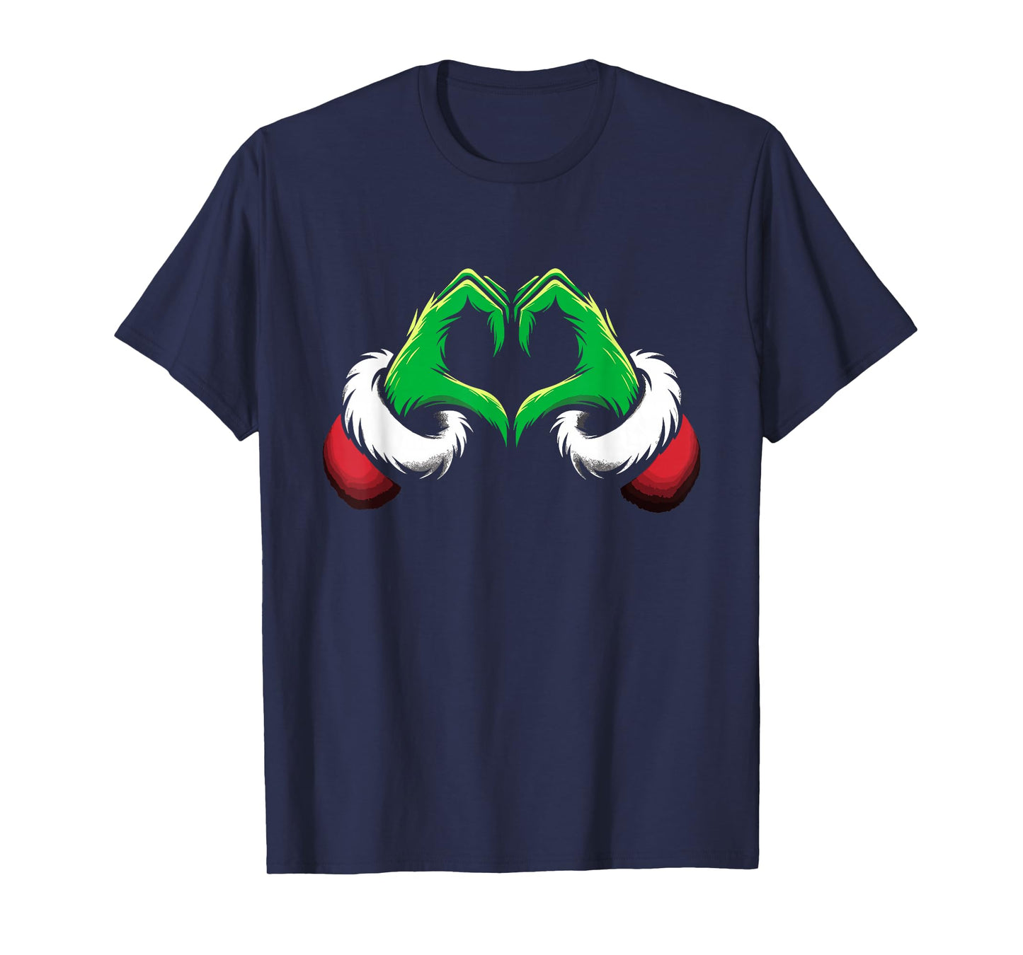 Funny Elf Heart Hands Love Christmas T-Shirt