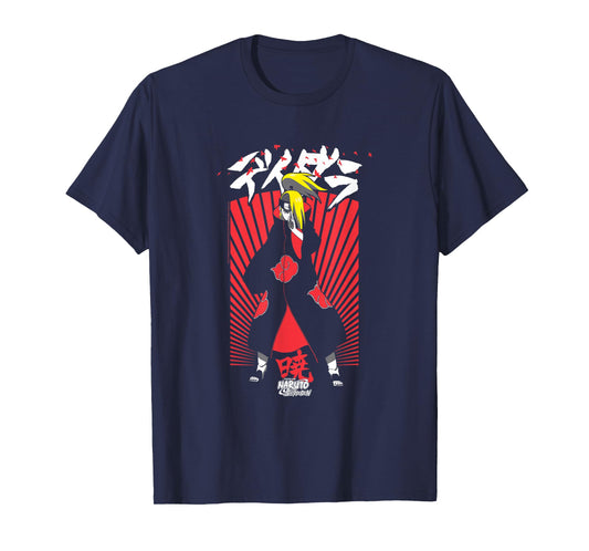 Naruto Shippuden Deidara Jutsu with Kanji Anime T-Shirt