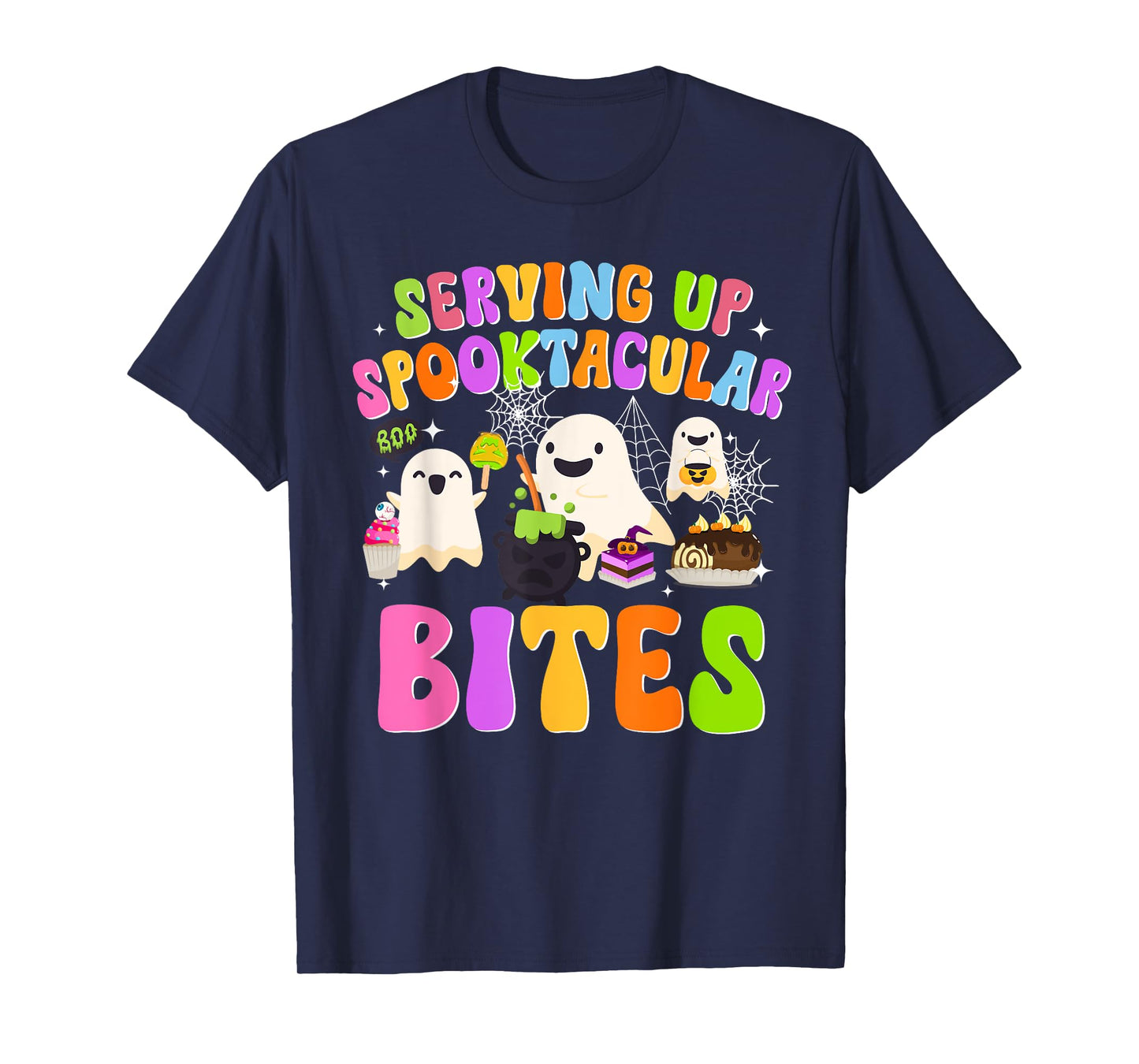 Spooky Lunch Lady Halloween School Cafeteria Worker Funny T-Shirt