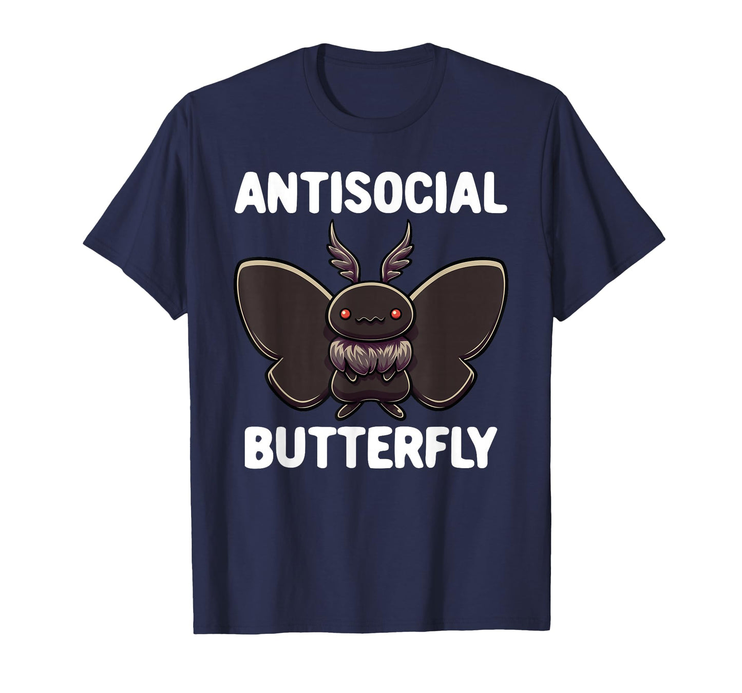 Mothman Shirt Antisocial Butterfly Introvert Cryptid T-Shirt