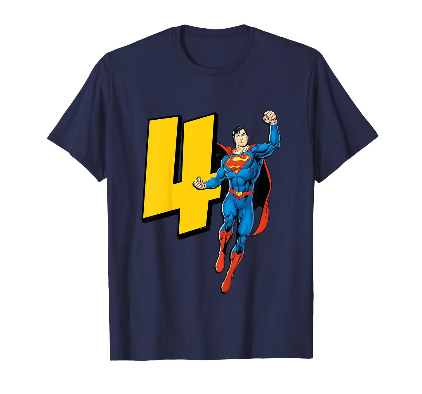 Kids Superman Super Hero 4th Birthday T-Shirt