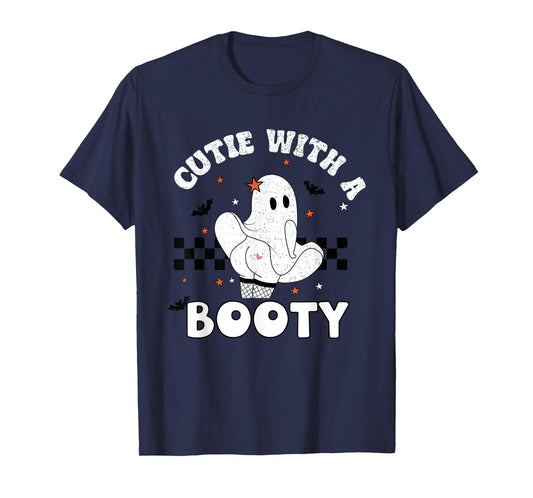 Halloween Cheeky Ghost Cutie With A Booty Sexy Adult Costume T-Shirt