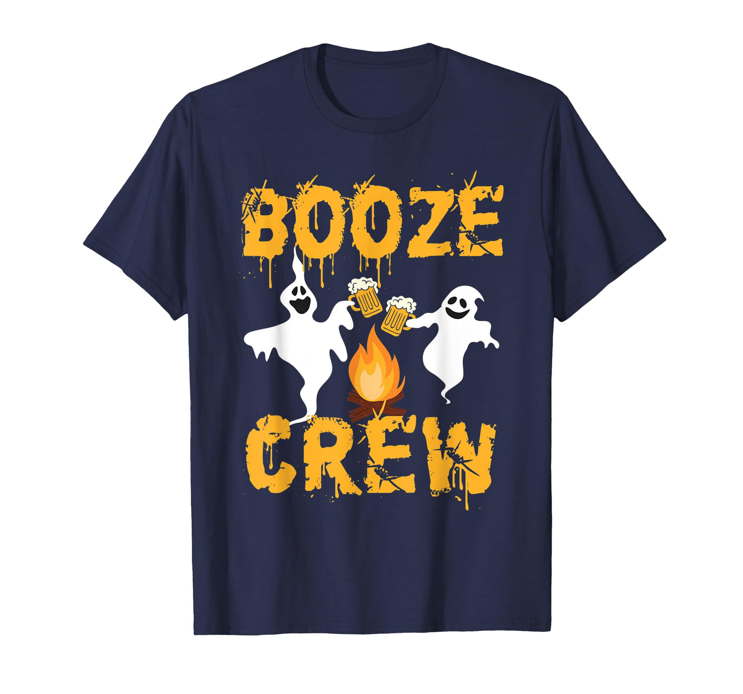 Booze Crew – Halloween Beer Drinke Ghost Camping Lover T-Shirt